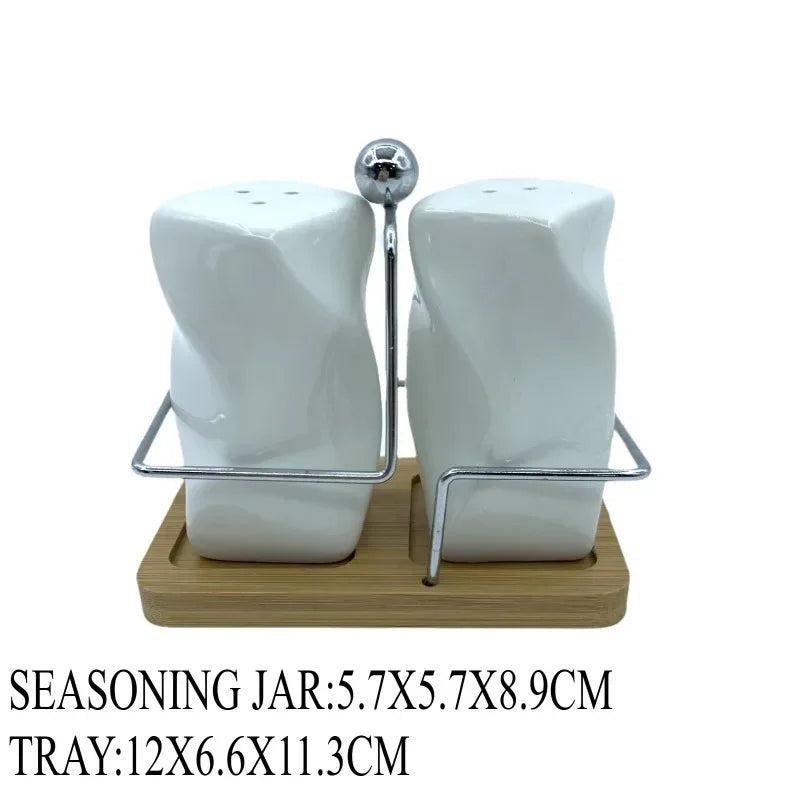 Nordic Ceramic Spice Jar Set – Creative Seasoning Box - Clarify.pk