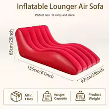 Ergonomic Air Sofa Lounger – Foldable Inflatable Couch