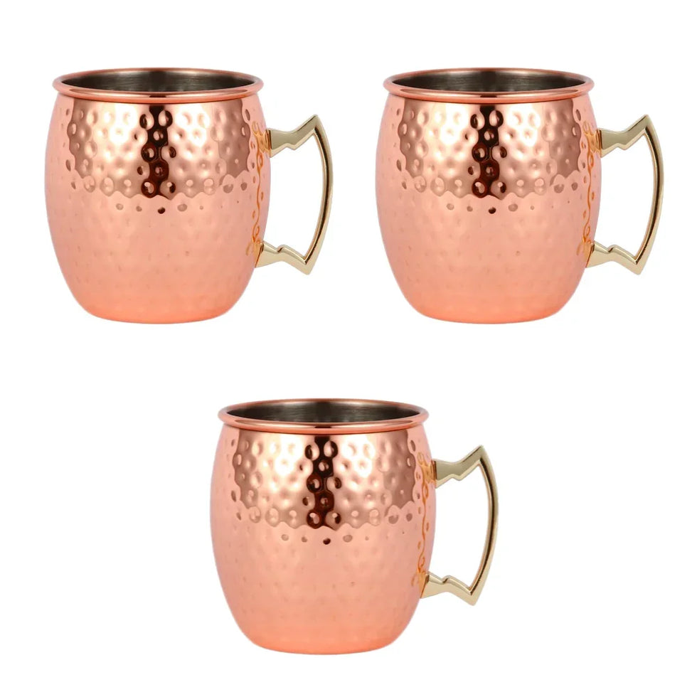 Hammered Copper Mug - Premium Moscow Mule Drinkware 450ml