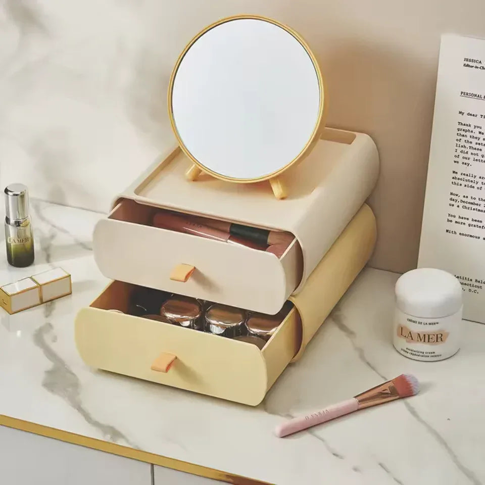 Stackable Makeup Organizer with Drawers – Vanity Storage (each Stack) - Clarify.pk