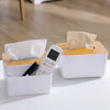 Plastic Tissue Box with Wooden Lid – Modern Home & Office Organizer - Clarify.pk