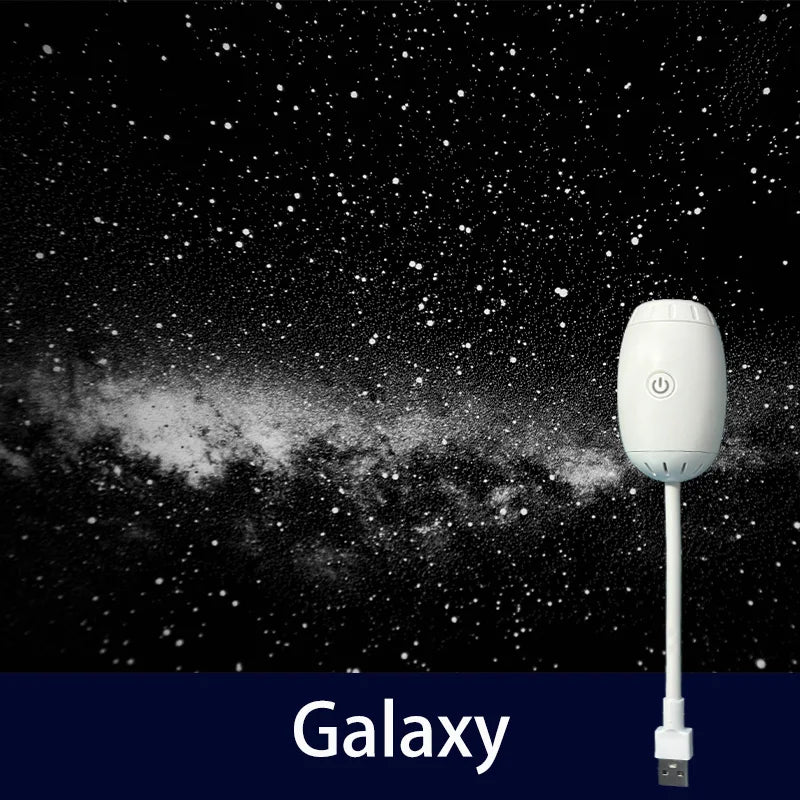 USB Galaxy Projector Light - Car Roof Ambient Night Light & Interior Atmosphere Lamp