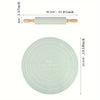 Wooden Rolling Silicone Pin & Baking Mat Set - Clarify.pk