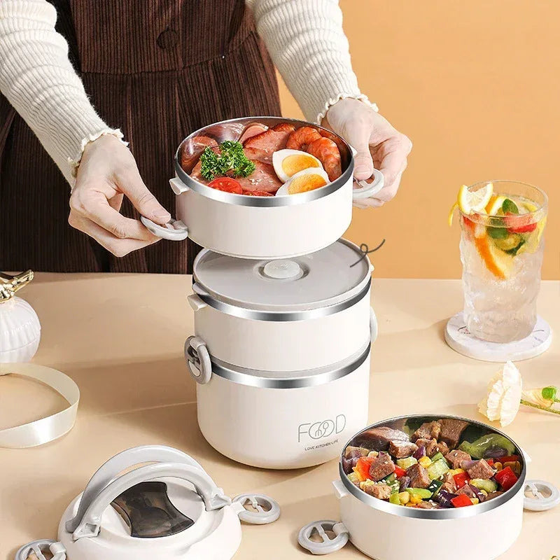 Japanese Multi-Layer Stainless Steel Bento Lunch Box