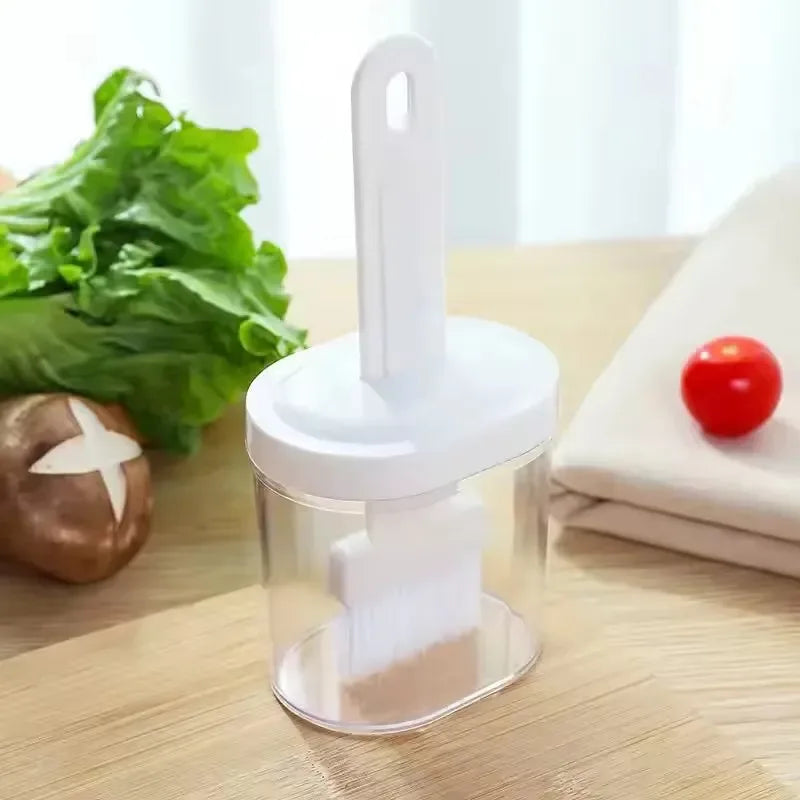 Silicone Oil Brush Bottle – Kitchen Baking & BBQ Oil Dispenser with Lid