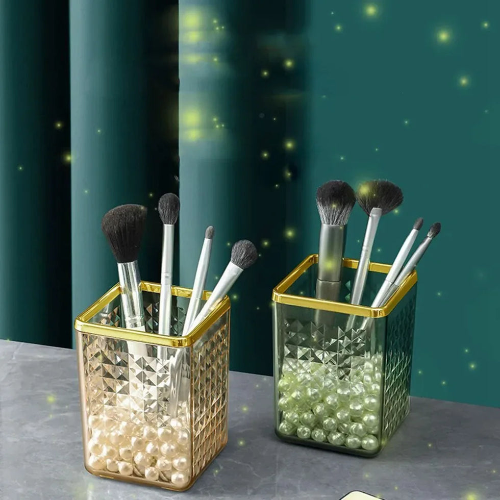 Makeup Brush Storage Box – Cosmetic & Lipstick Organizer - Clarify.pk