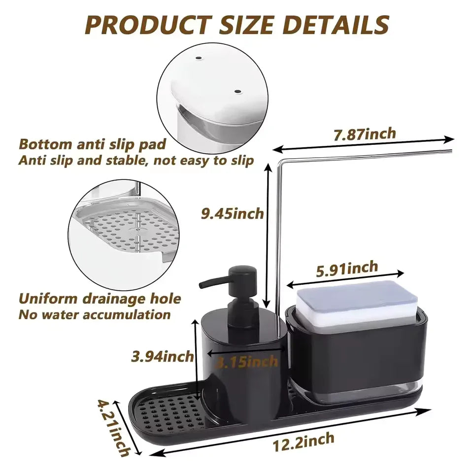 4-in-1 Kitchen Soap Dispenser Set with Holder (Random)
