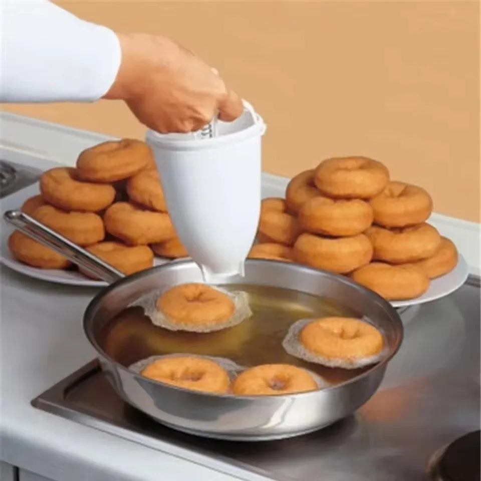 Donut Maker with Plunger Dispenser – 10cm Baking Mold