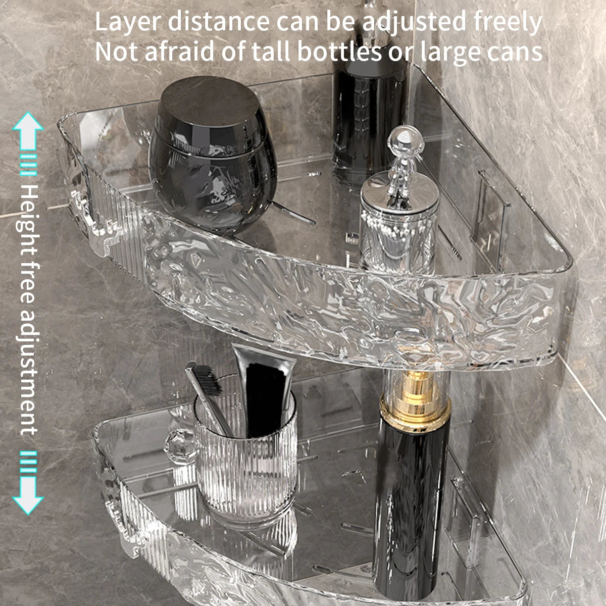 No Drill Bathroom Shelf - Waterproof Shower Storage Rack with Suction Cups, Rustproof for Bathroom Essentials