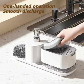 4-in-1 Kitchen Soap Dispenser Set with Holder (Random) - Clarify.pk