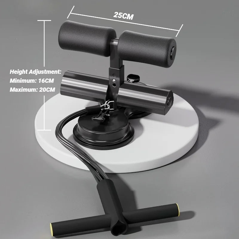 Abdominal Muscle Exerciser With Resistance Band Sit-Up Aid Gym Equipment For Home Exercise Adjustable Suction Cups Sit Up