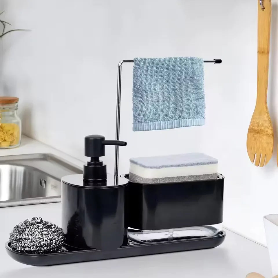 4-in-1 Kitchen Soap Dispenser Set with Holder (Random) - Clarify.pk
