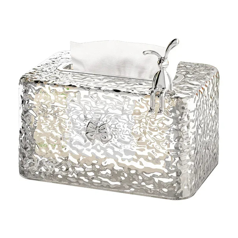 Transparent Bunny Tissue Box – Water Wave Luxury Design - Clarify.pk