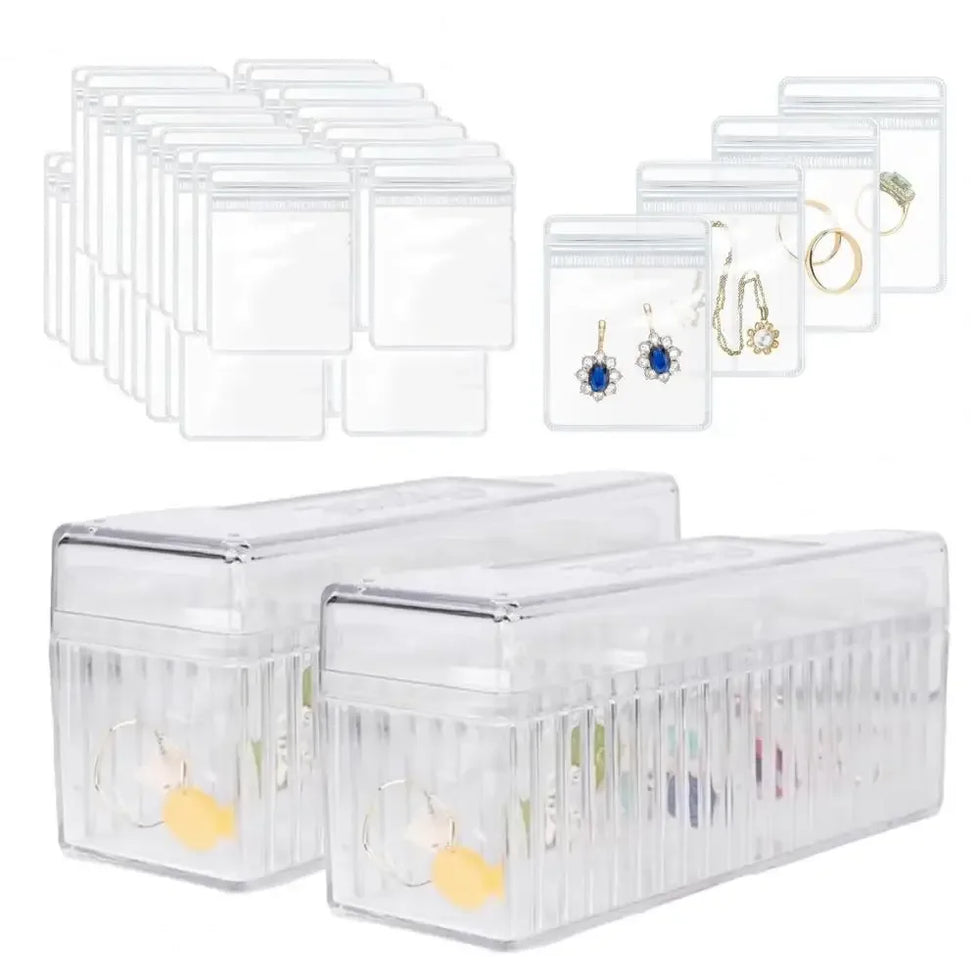 20 پی سیز شفاف جیولری اسٹوریج بیگ