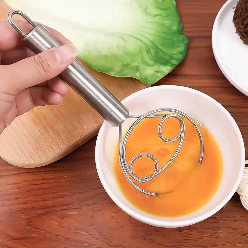 Stainless Steel Danish Dough Whisk with Handle - Clarify.pk