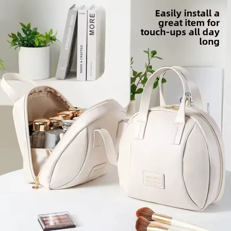 Large Capacity Women’s Makeup Bag – Portable High-End Travel Toiletry Organizer - Clarify.pk