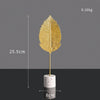 Golden Metal Leaf Desktop Decor - Luxury Home Ornament