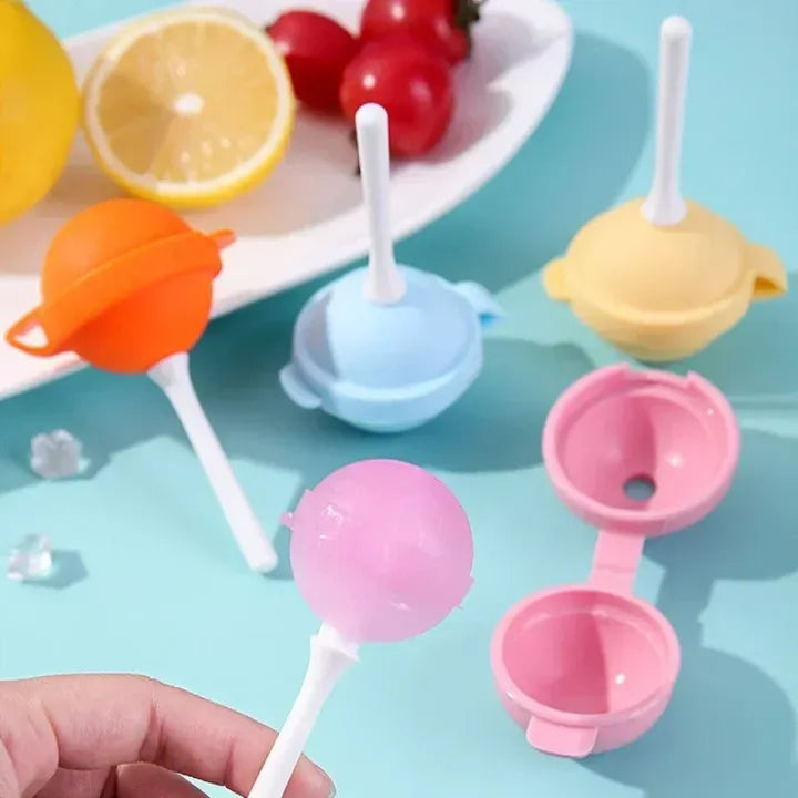 Silicone Lollipop Ice Ball Mold - Easy Release Popsicle & Ice Cream Mold