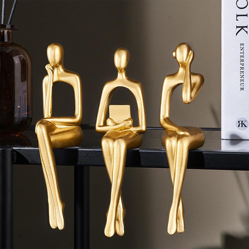 Nordic Thinker Sculptures Set of 3
