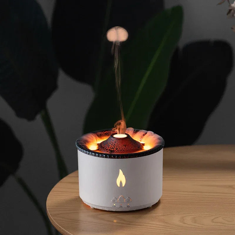 Premium Volcano Flame Humidifier – LED Fire Mist Aroma Diffuser - Clarify.pk