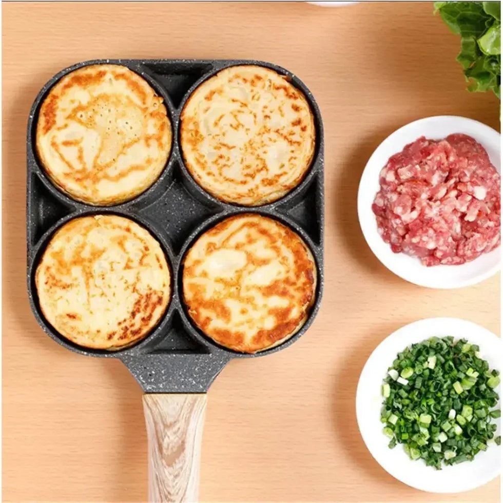 4 Compartment Non-Stick Frying Pan – Premium Quality - Clarify.pk