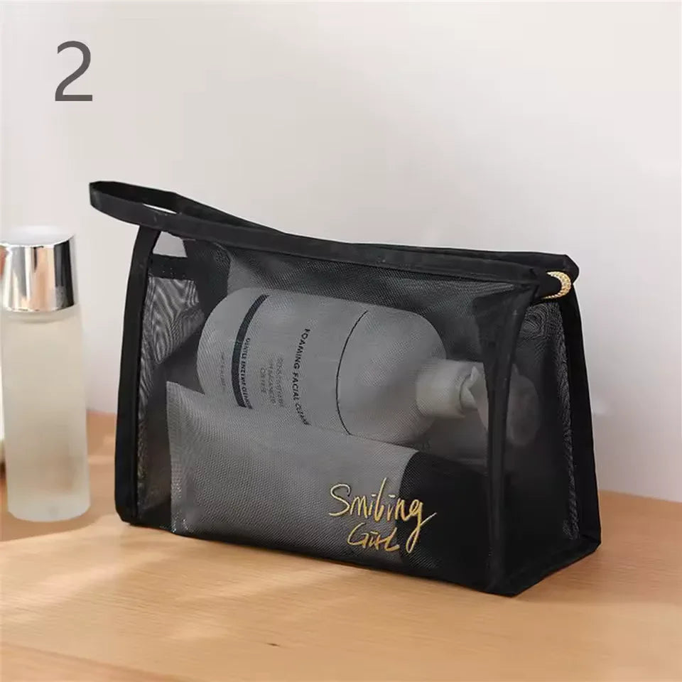 5-Piece Mesh Cosmetic Organizer Set – Makeup & Toiletry Storage Bags - Clarify.pk