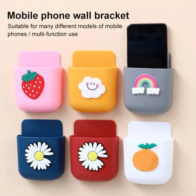 Punch-Free Wall Mounted Organizer Box – Remote & Phone Holder (Random Color) - Clarify.pk