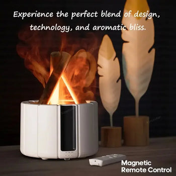 Premium Bonfire Humidifier – LED Flame Effect Aroma Diffuser - Clarify.pk