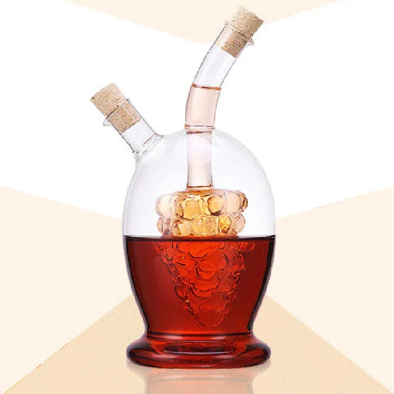 2-in-1 Glass Oil & Vinegar Bottle – Heat Resistant Borosilicate Glass Pot - Clarify.pk