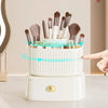 360° Rotating Makeup Brush Holder with Drawer – 5 Slot Organizer - Clarify.pk