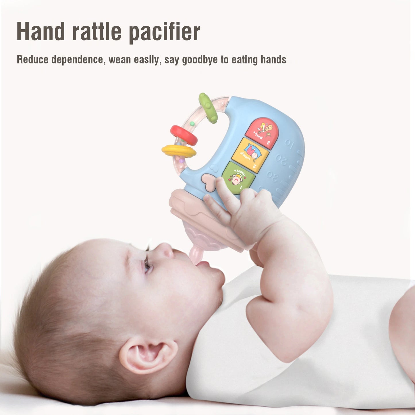 Baby Musical Feeding Bottle Toy Pacifier Newborn Soft Teether Rattles Educational Toy 0-12M Soothing Vocal Music Newborn Gift
