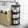 4-Layer Corner Bathroom Rack – Floor-to-Ceiling Triangle Storage Shelf - Clarify.pk
