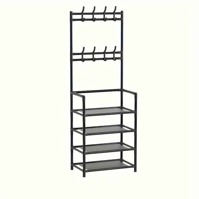 5 Layer Living Room Shoe Rack Multi-Layer Storage Shelf DIY Clothes Hanger Simple Floor-Standing Organizer
