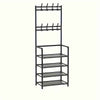 5 Layer Living Room Shoe Rack Multi-Layer Storage Shelf DIY Clothes Hanger Simple Floor-Standing Organizer - Clarify.pk