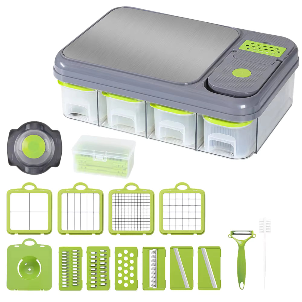 Manual Vegetable Chopper & Mandoline Slicer
