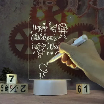 LED Message Note Board Night Light – USB With Marker - Clarify.pk