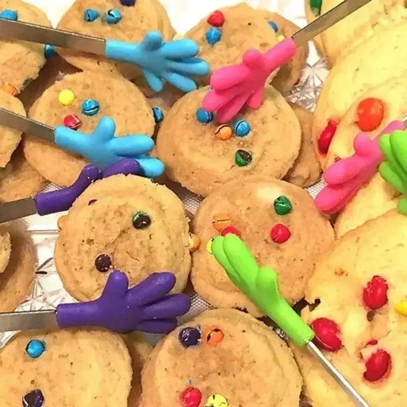 Colorful Silicone Food Clip with Stainless Steel Handle - Clarify.pk