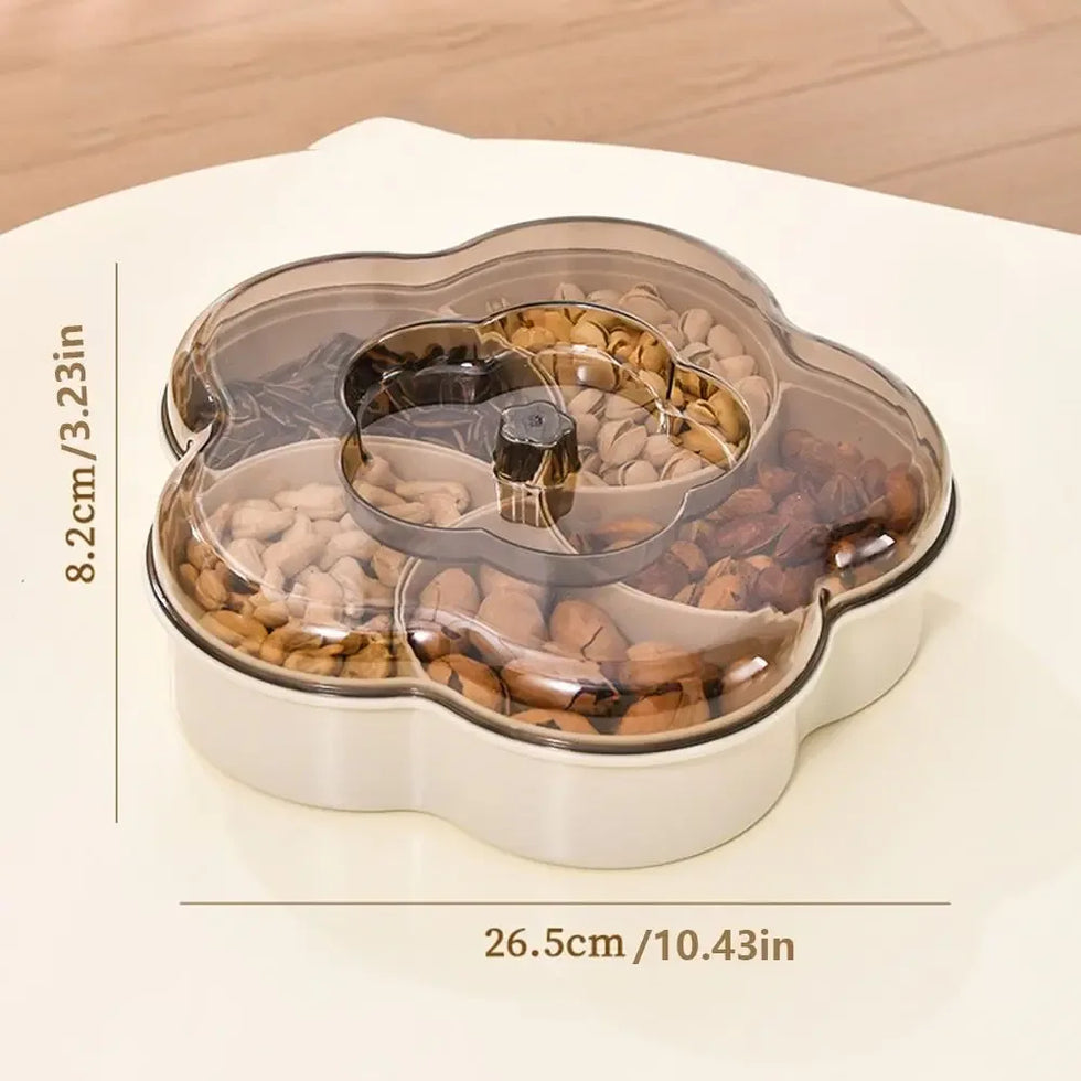 Luxury Divided Snack Serving Tray with Lids - Clarify.pk