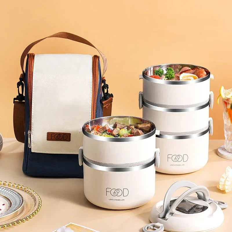 Japanese Multi-Layer Stainless Steel Bento Lunch Box