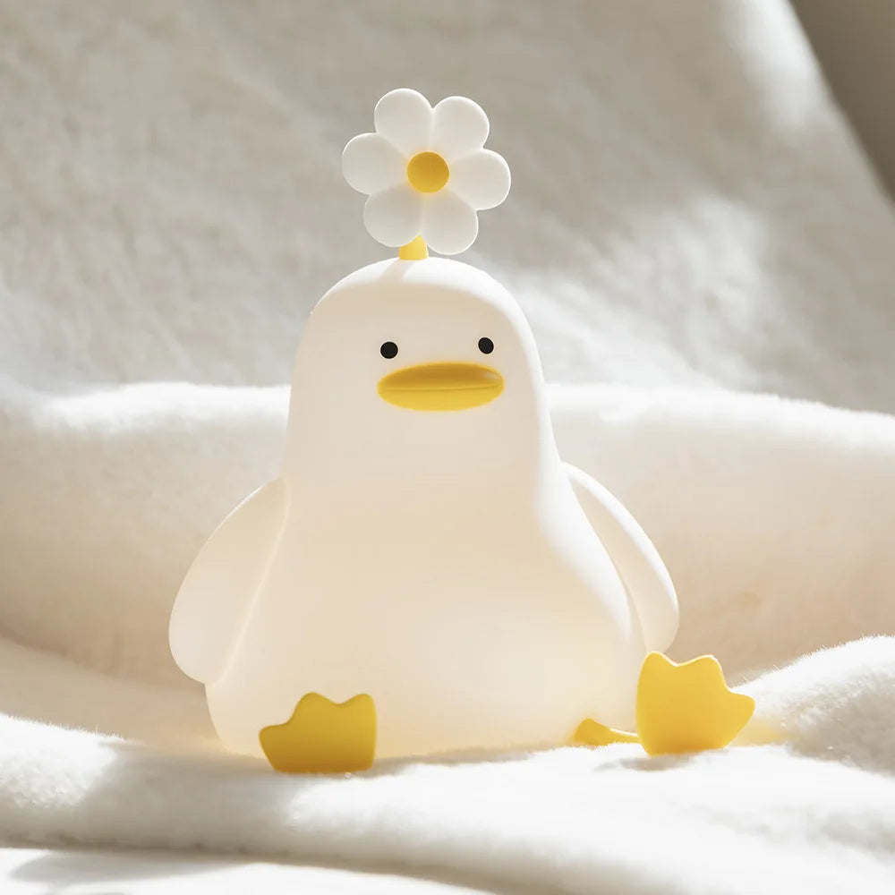 Duck LED Night Light – USB Rechargeable Silicone Lamp