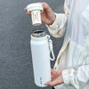 800ml Insulated Water Bottle with Tea Strainer (Random color) - Clarify.pk