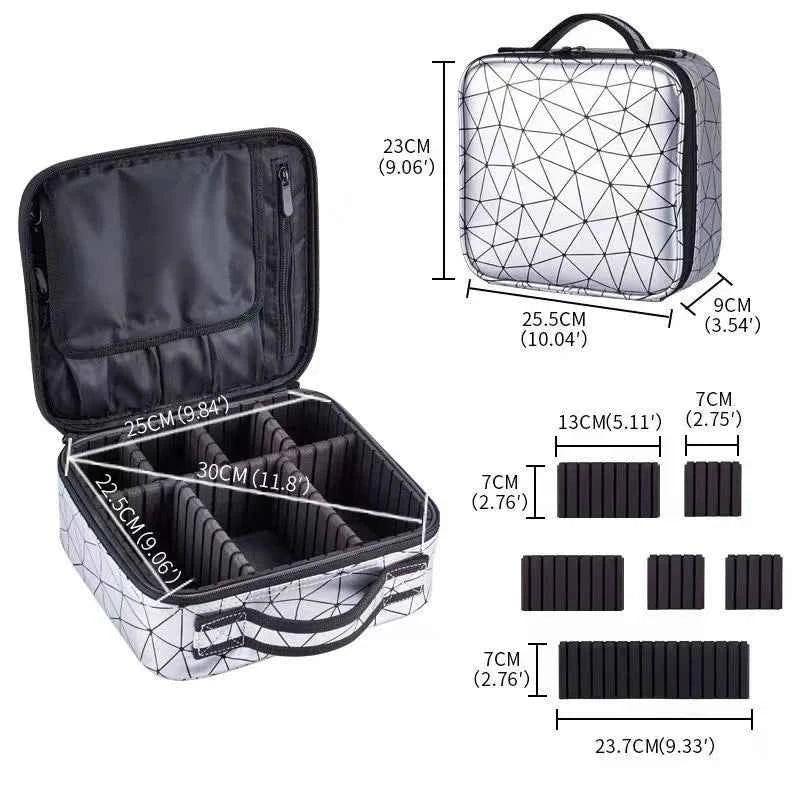 Diamond Cut Cosmetic Bag for Makeup and Essentials - Clarify.pk