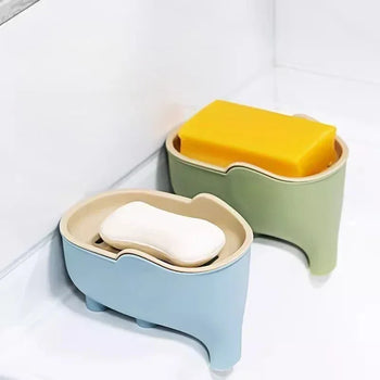 Double-Layer Elephant Soap Box – Bathroom Organizer - Clarify.pk