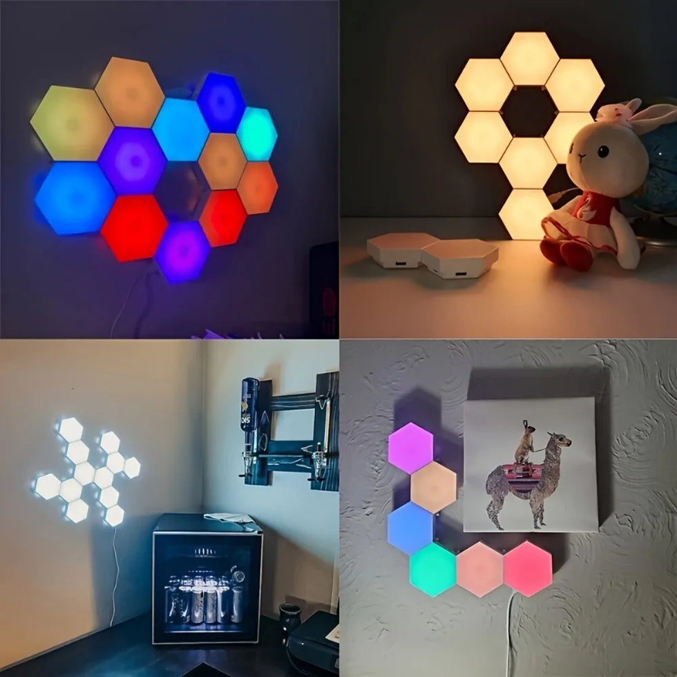 LED Quantum Hexagon Touch Sensor Lamp