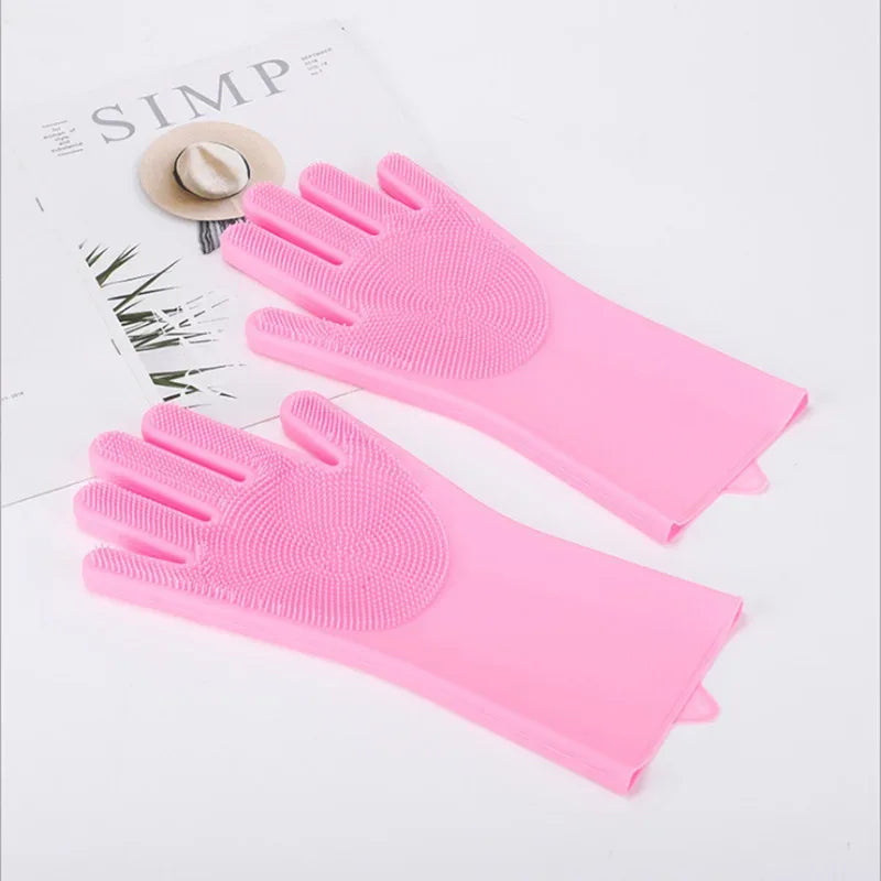 Waterproof Silicone Dishwashing Gloves – Soft & Durable - Clarify.pk