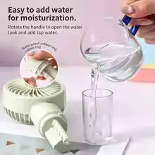 Portable Rechargeable Mist Fan with 3 Wind Speed Modes