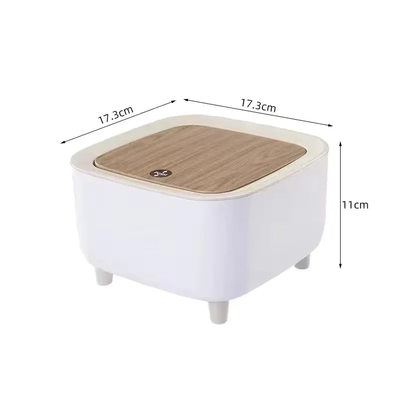 Mini Desktop Trash Can – Small Covered Bin for Desk & Bedroom - Clarify.pk