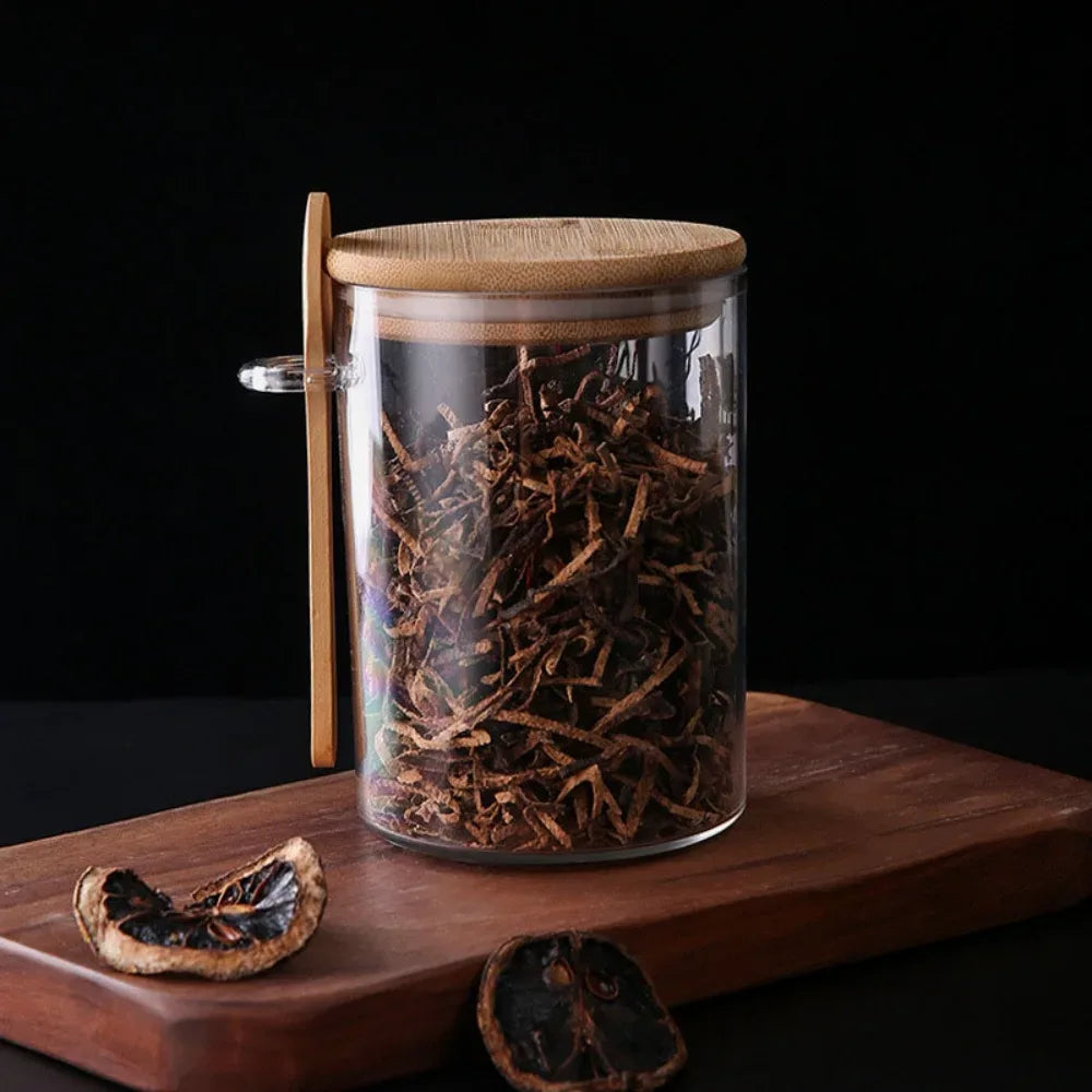 Transparent Airtight Spice & Snack Jars with Lids & Spoons - Clarify.pk