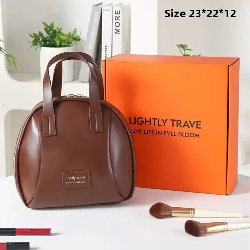 Large Capacity Women’s Makeup Bag – Portable High-End Travel Toiletry Organizer - Clarify.pk