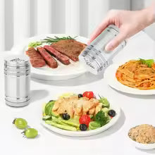 Stainless Steel Rotary Spice & Seasoning Shaker Set